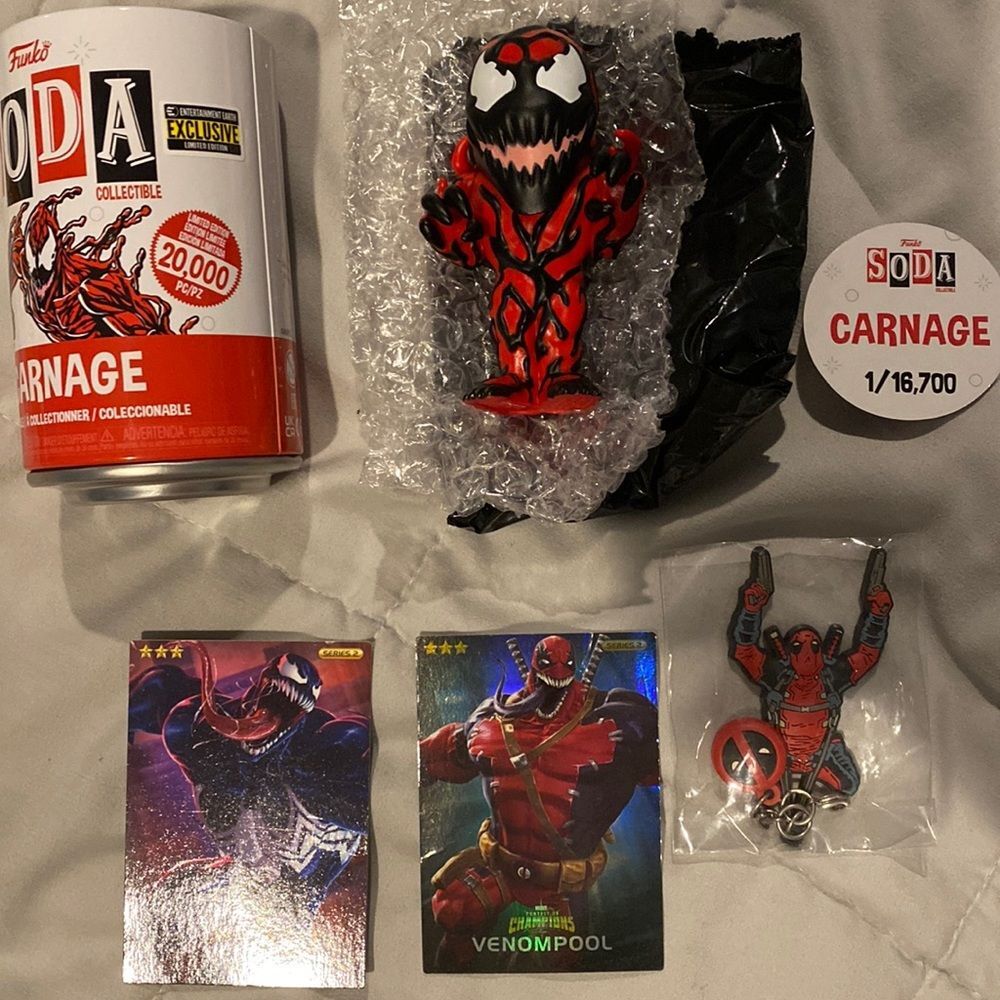 Carnage Funko Soda pop Deadpool venom venompool bundle